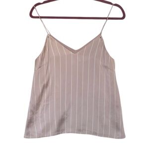 Cami NYC 100% Silk Striped‎ Tank Blush Sz XS Quiet Luxury Party